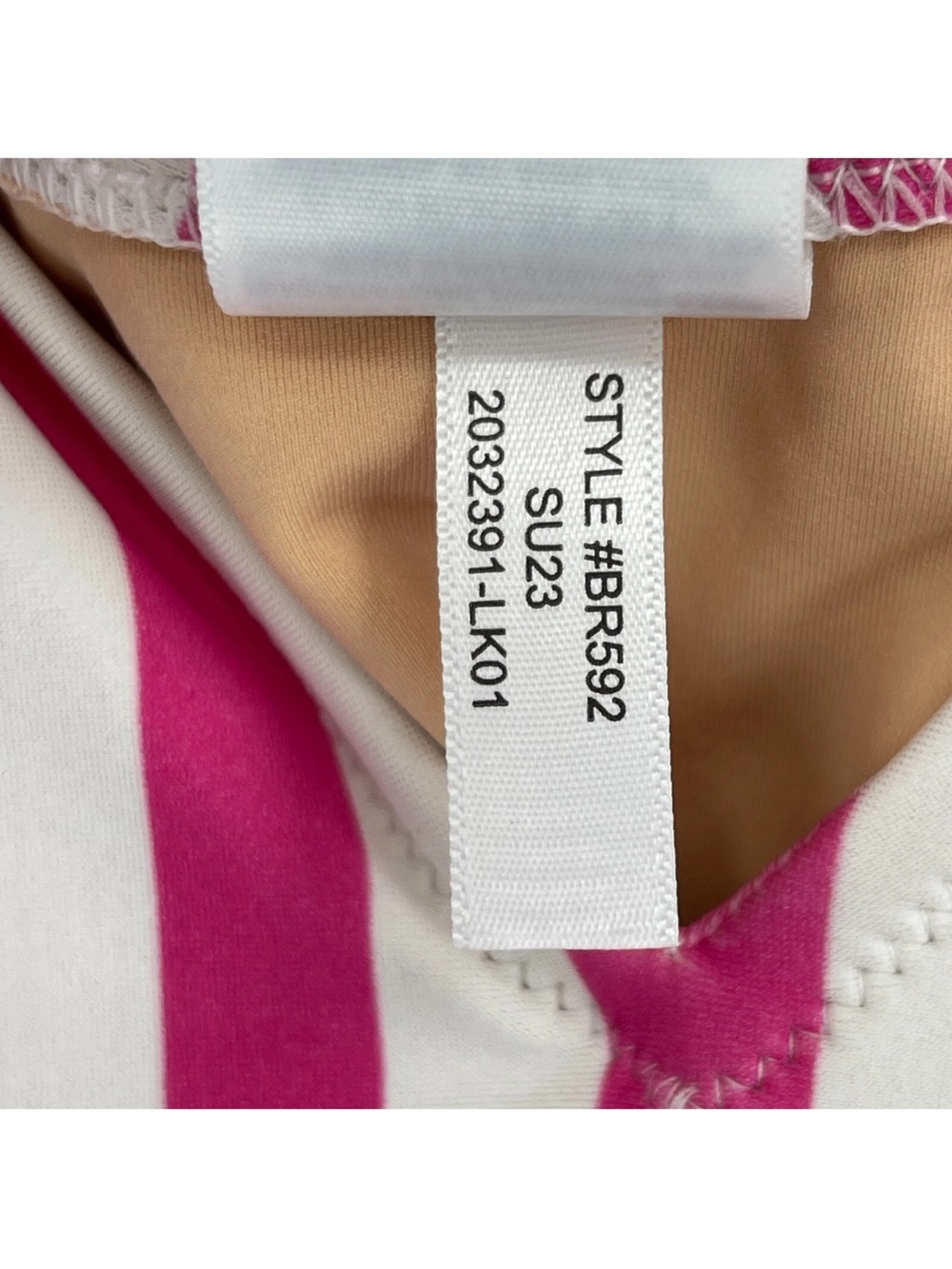 J. Crew 3X Pink & White Striped Tie-Shoulder One-Piece - Picture 12 of 16